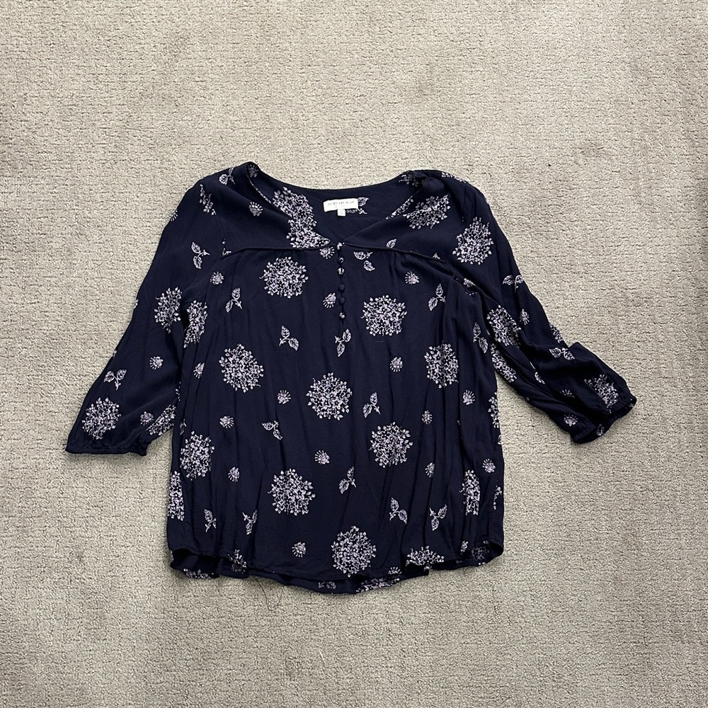 Skies are Blue Navy Blue Women's Top